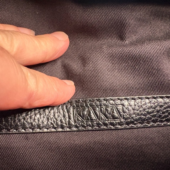 EUC KARA- Small Backpack in Black Shearling and Pebbled Leather. - Picture 6 of 7